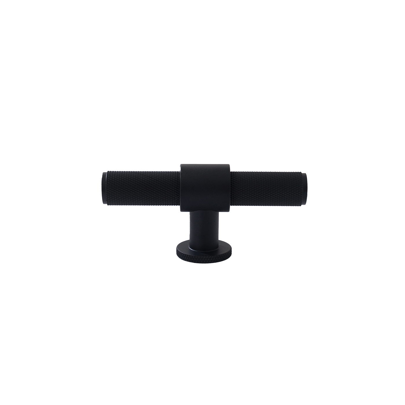 Momo Belgravia Knurled T Knob Solid Brass 82mm in Matt Black (1)