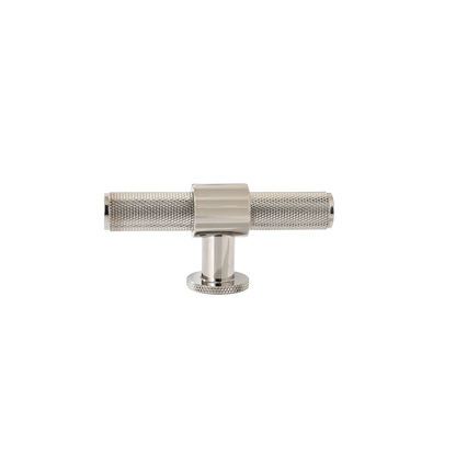 Momo Belgravia Knurled T Knob Solid Brass 82mm in Polished Nickel (1)