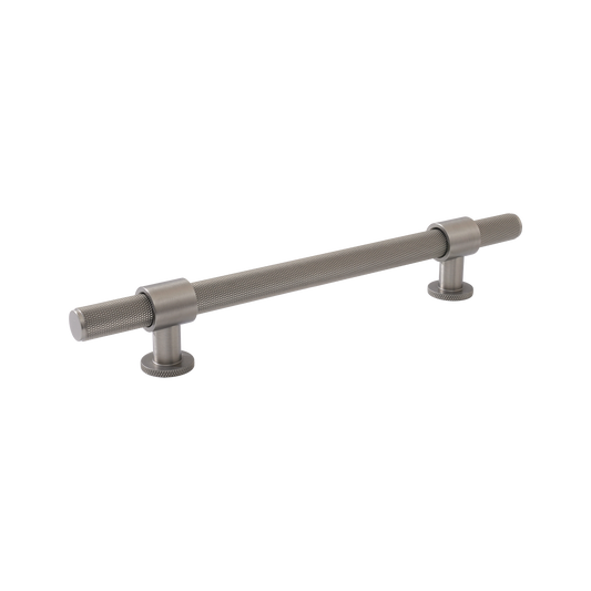 Momo Belgravia Knurled Bar Pull Solid Brass 160mm in Dull Brushed Nickel