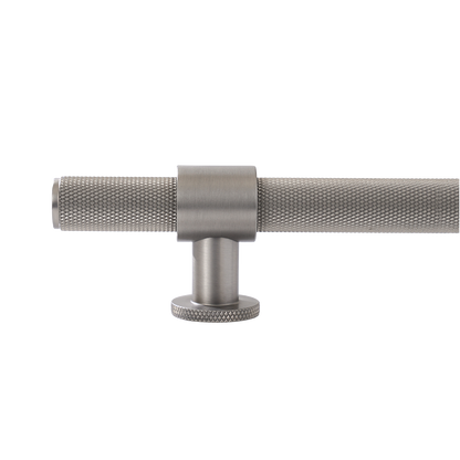 Momo Belgravia Knurled Bar Pull Solid Brass 160mm in Dull Brushed Nickel (2)