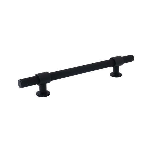 Momo Belgravia Knurled Bar Pull Solid Brass 160mm in Matt Black