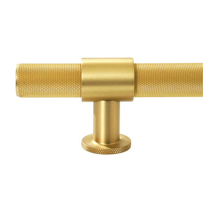 Momo Belgravia Knurled Bar Pull Solid Brass 320mm in Brushed Satin Brass (2)