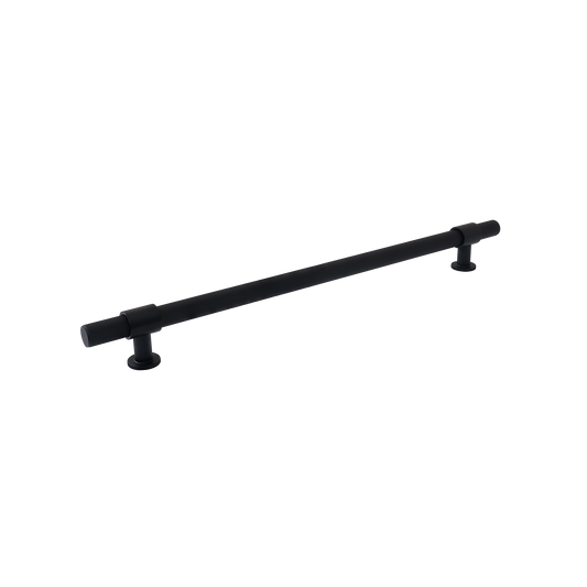 Momo Belgravia Knurled Bar Pull Solid Brass 320mm in Matt Black