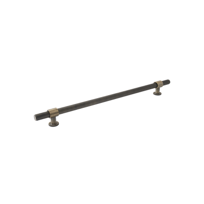 Momo Belgravia Knurled Solid Brass Door Pull Handle In Dark Brushed Brass