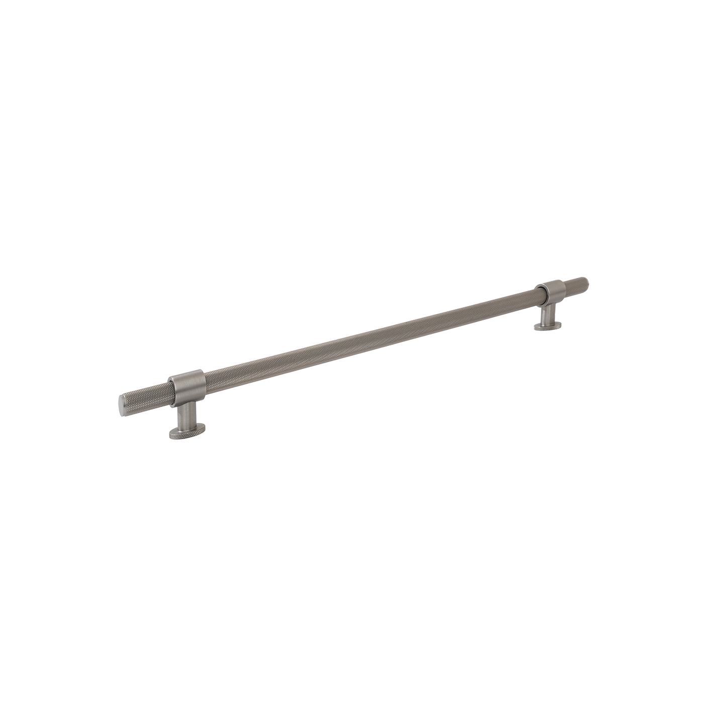 Momo Belgravia Knurled Solid Brass Door Pull Handle In Dull Brushed Nickel