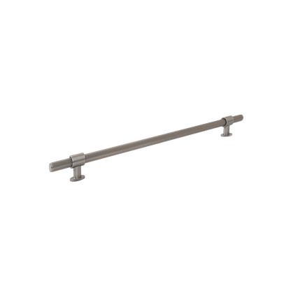 Momo Belgravia Knurled Solid Brass Door Pull Handle In Dull Brushed Nickel