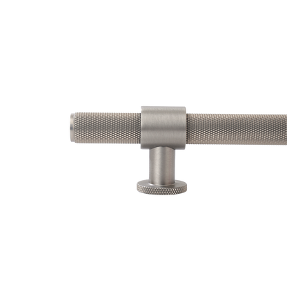 Momo Belgravia Knurled Solid Brass Door Pull Handle In Dull Brushed Nickel (2)