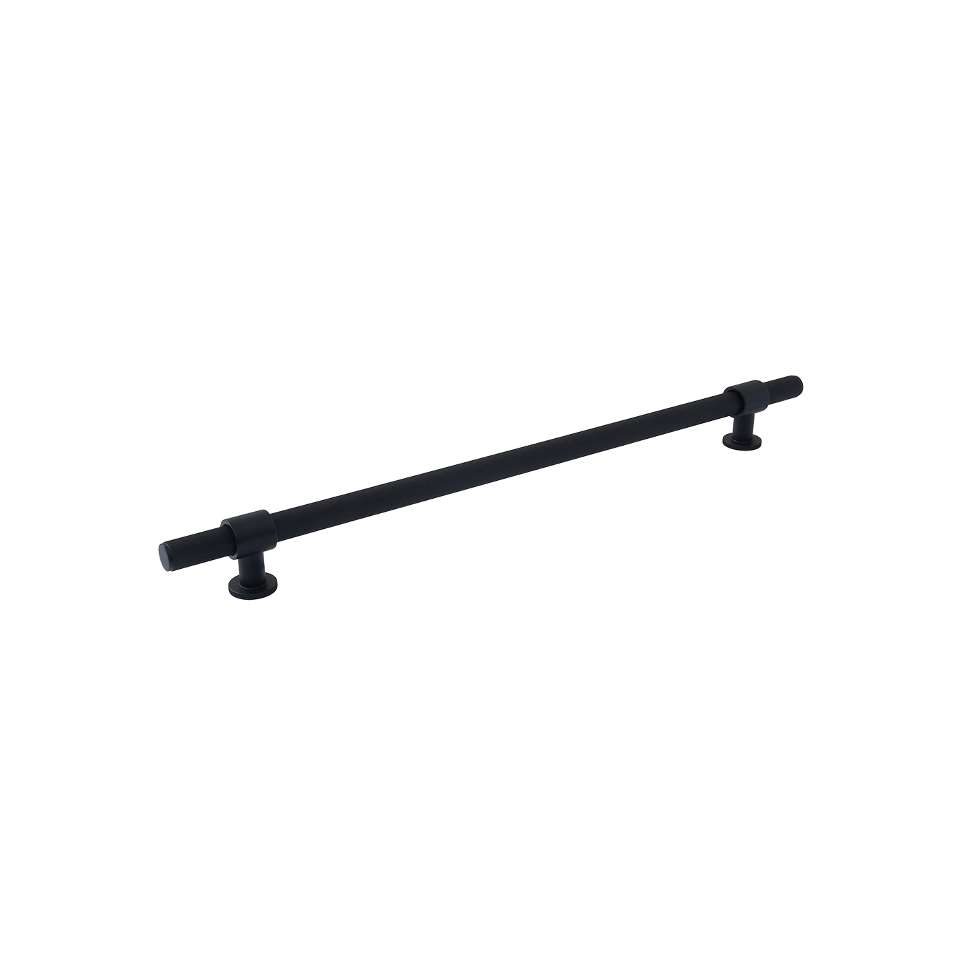 Momo Belgravia Knurled Solid Brass Door Pull Handle In Matt Black
