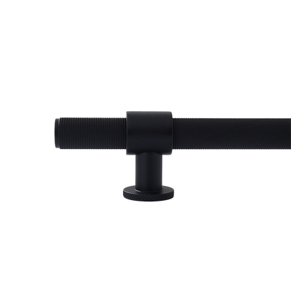 Momo Belgravia Knurled Solid Brass Door Pull Handle In Matt Black (2)