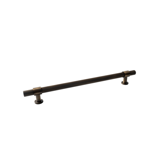Momo Belgravia Knurled Solid Brass Entrance Pull Handle In Bronze