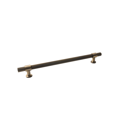 Momo Belgravia Knurled Solid Brass Entrance Pull Handle In Dark Brushed Brass