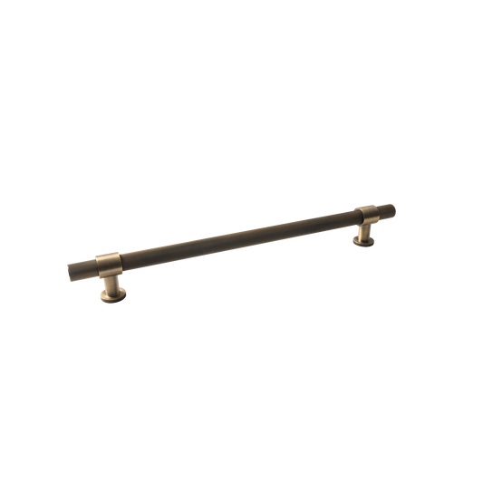 Momo Belgravia Knurled Solid Brass Entrance Pull Handle In Dark Brushed Brass