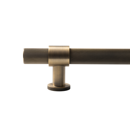 Momo Belgravia Knurled Solid Brass Entrance Pull Handle In Dark Brushed Brass (2)