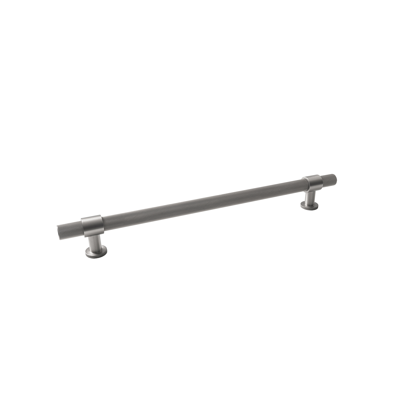 Momo Belgravia Knurled Solid Brass Entrance Pull Handle In Dull Brushed Nickel