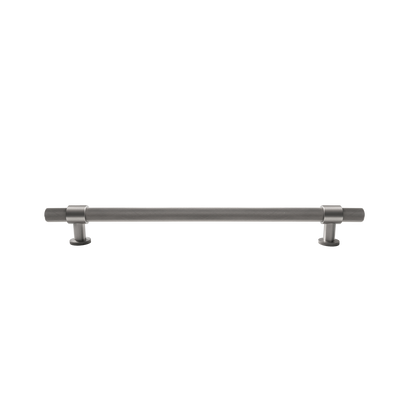Momo Belgravia Knurled Solid Brass Entrance Pull Handle In Dull Brushed Nickel (1)