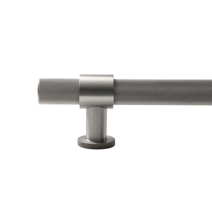 Momo Belgravia Knurled Solid Brass Entrance Pull Handle In Dull Brushed Nickel (2)