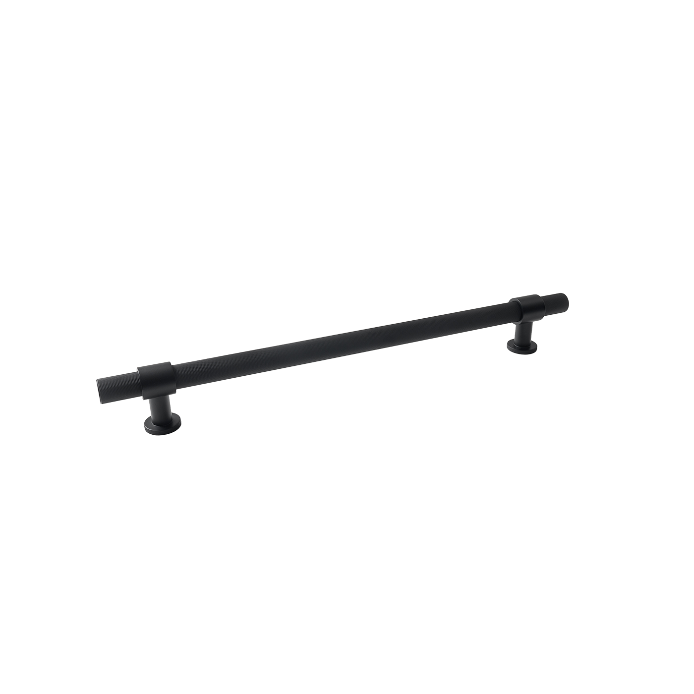 Momo Belgravia Knurled Solid Brass Entrance Pull Handle In Matt Black