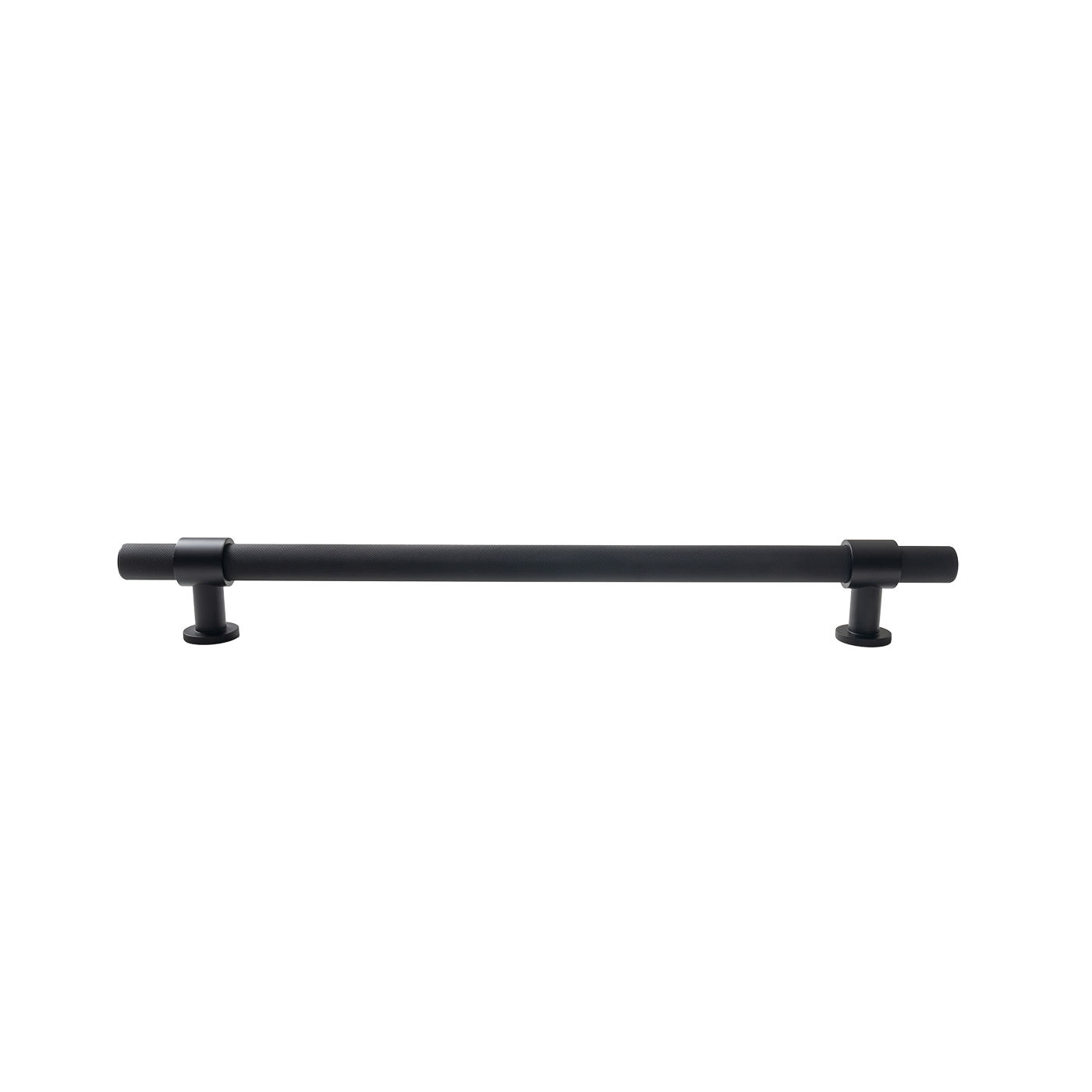 Momo Belgravia Knurled Solid Brass Entrance Pull Handle In Matt Black (1)
