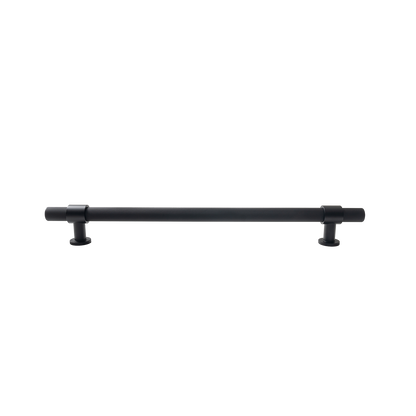 Momo Belgravia Knurled Solid Brass Entrance Pull Handle In Matt Black (1)
