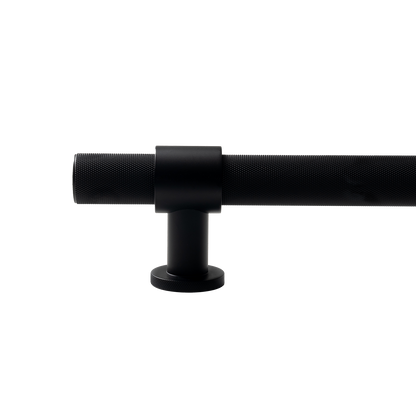 Momo Belgravia Knurled Solid Brass Entrance Pull Handle In Matt Black (2)