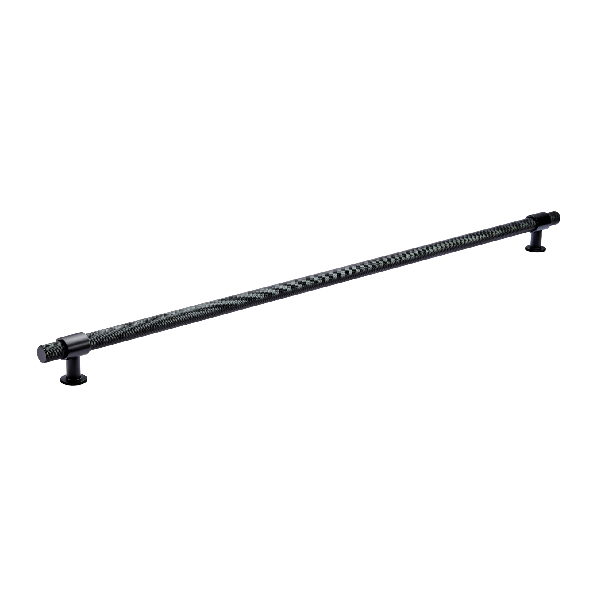 Momo Belgravia Knurled Bar Pull Solid Brass 800mm in Matt Black