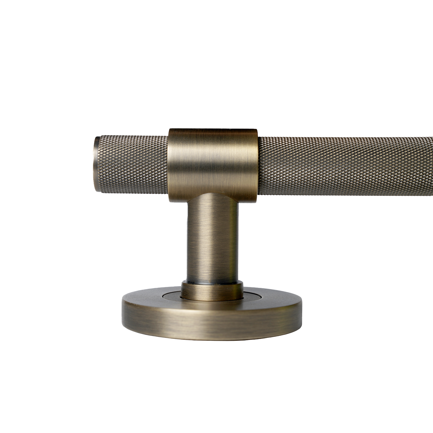 Momo Belgravia Solid Brass Knurled Lever Handle Set in Dark Brushed Brass (3)