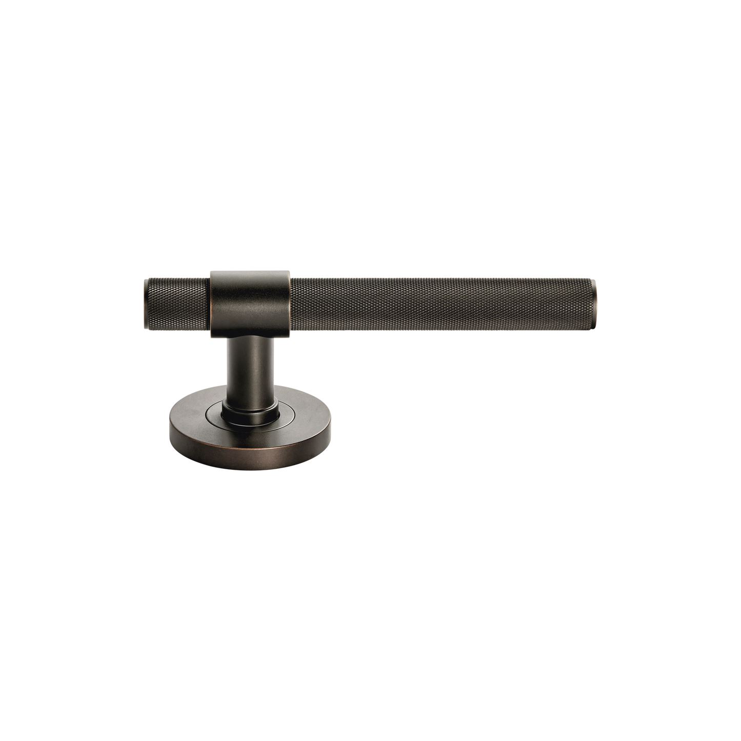 Momo Belgravia Solid Brass Knurled Mortice Lock Privacy Lever Set In Dark Bronze (2)