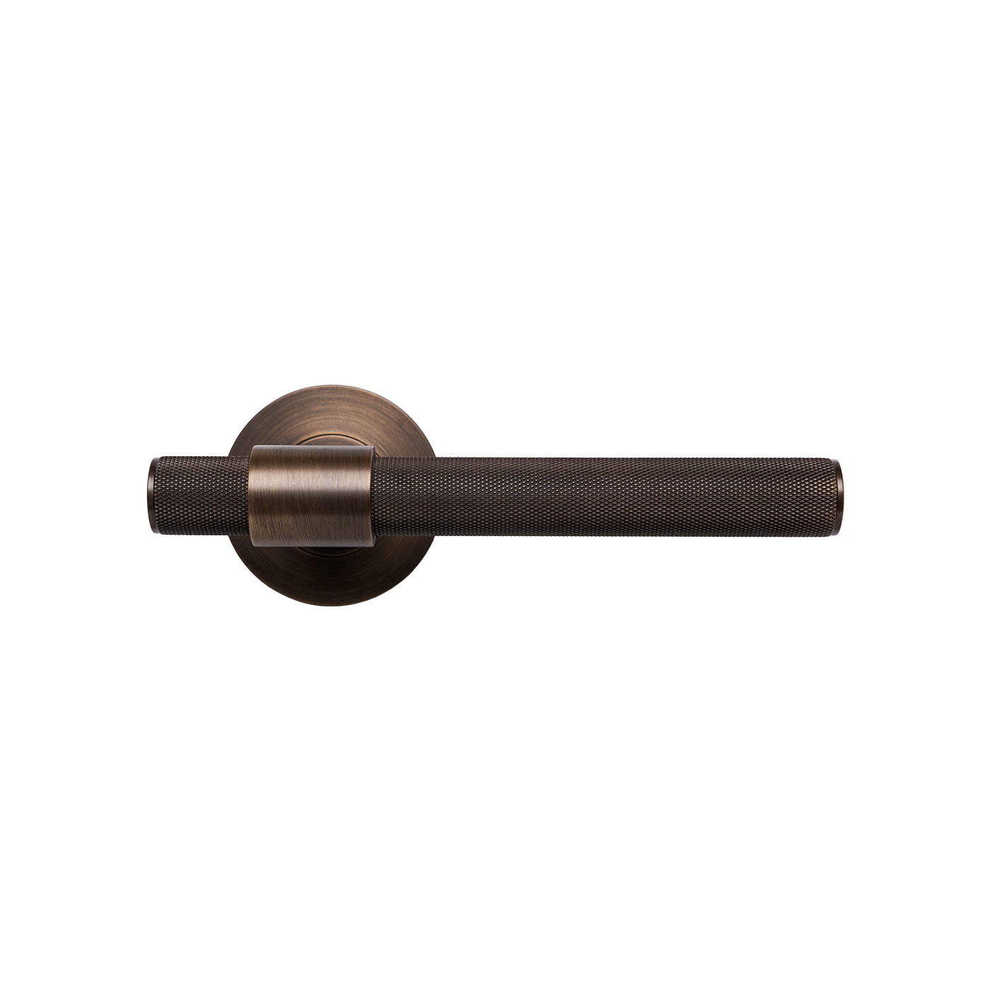 Momo Belgravia Solid Brass Knurled Lever Entrance Set In Bronze (1)