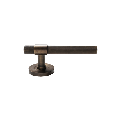 Momo Belgravia Solid Brass Knurled Mortice Lock Passage Lever Set In Bronze (2)