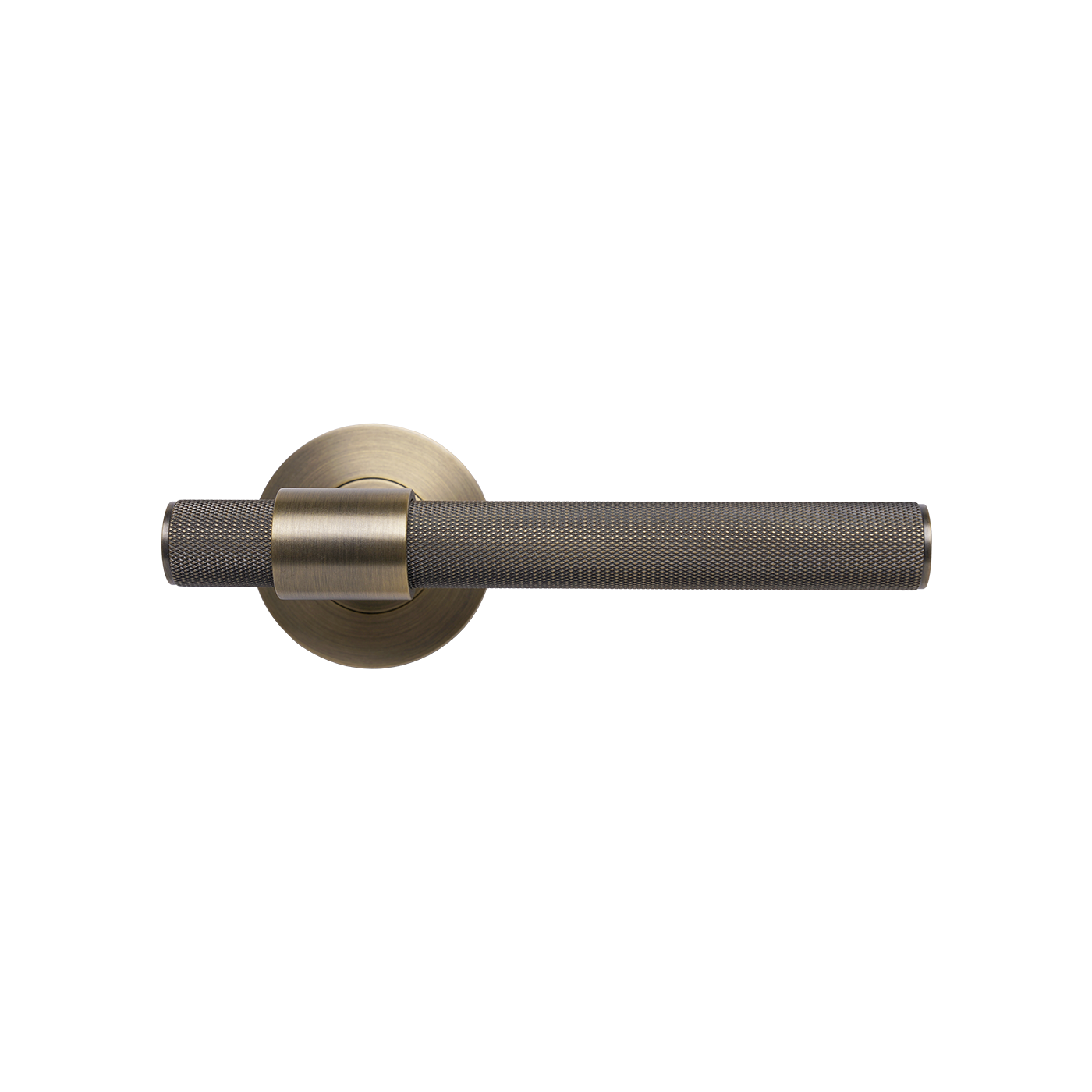 Momo Belgravia Solid Brass Knurled Mortice Lock Privacy Lever Set In Dark Brushed Brass (1)