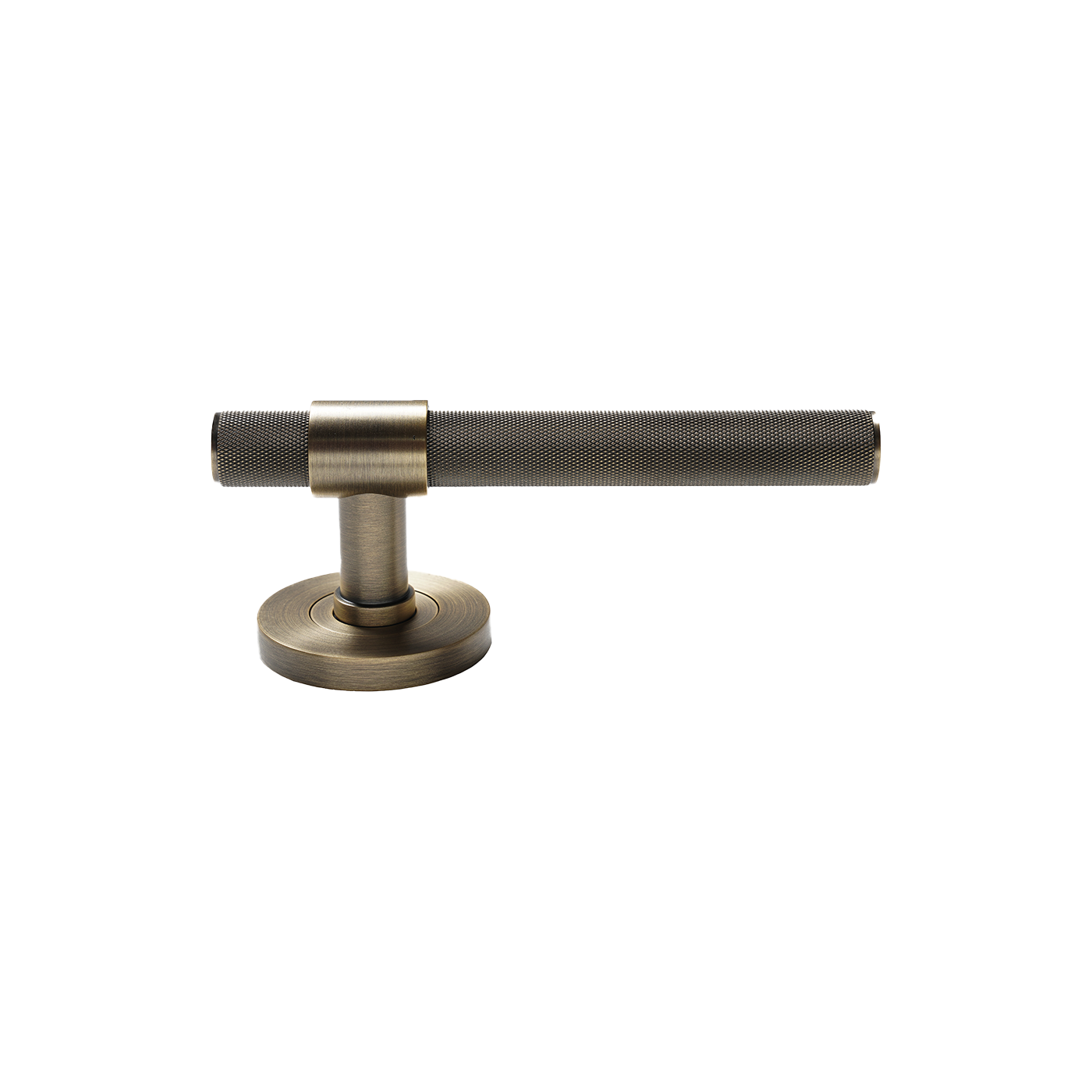 Momo Belgravia Solid Brass Knurled Mortice Lock Privacy Lever Set In Dark Brushed Brass (2)