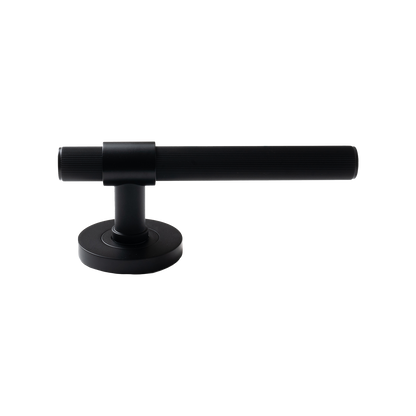 Momo Belgravia Solid Brass Lined Tubular Latch Passage Lever Set In Matt Black (2)