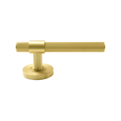 Momo Belgravia Solid Brass Lined Tubular Latch Privacy Lever Set In Brushed Satin Brass (2)