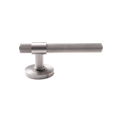 Momo Belgravia Solid Brass Lined Tubular Latch Passage Lever Set In Dull Brushed Nickel (2)