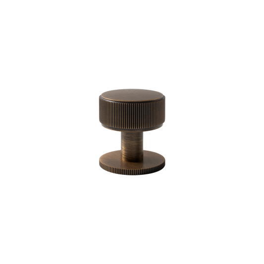 Momo Belgravia Lined Round Knob Solid Brass 35mm in Bronze