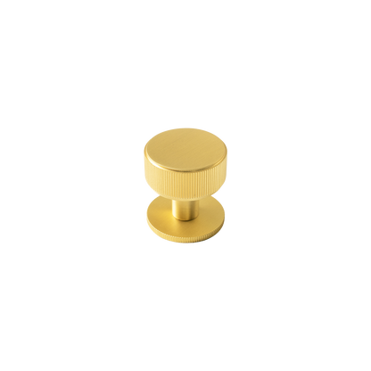 Momo Belgravia Lined Round Knob Solid Brass 35mm in Brushed Satin Brass (1)