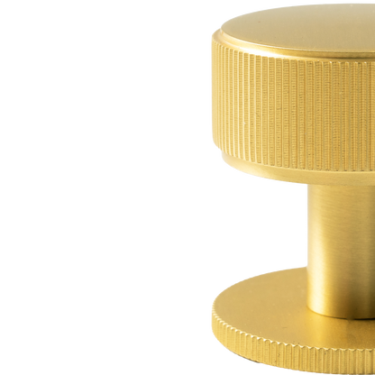 Momo Belgravia Lined Round Knob Solid Brass 35mm in Brushed Satin Brass (2)