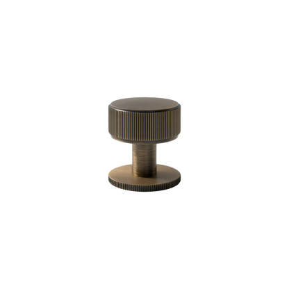 Momo Belgravia Lined Round Knob Solid Brass 35mm in Dark Brushed Brass