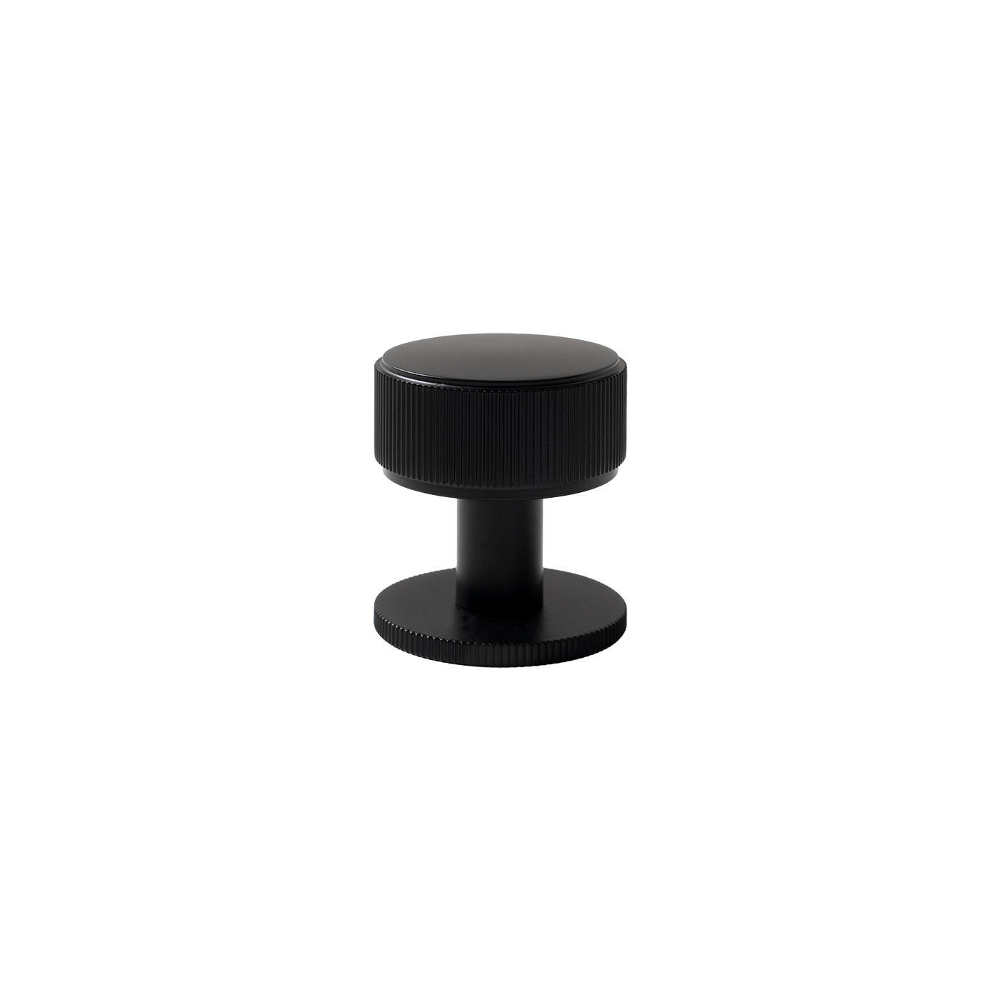 Momo Belgravia Lined Round Knob Solid Brass 35mm in Matt Black