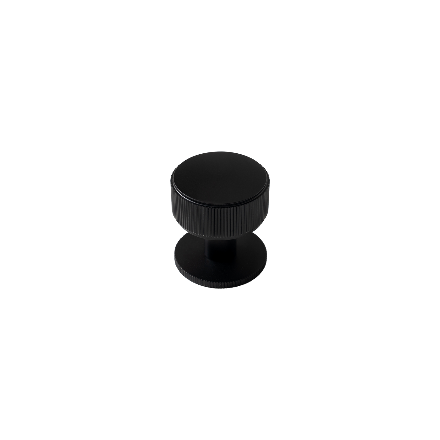 Momo Belgravia Lined Round Knob Solid Brass 35mm in Matt Black (1)