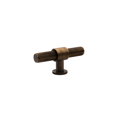 Momo Belgravia Lined T Knob Solid Brass 82mm in Bronze