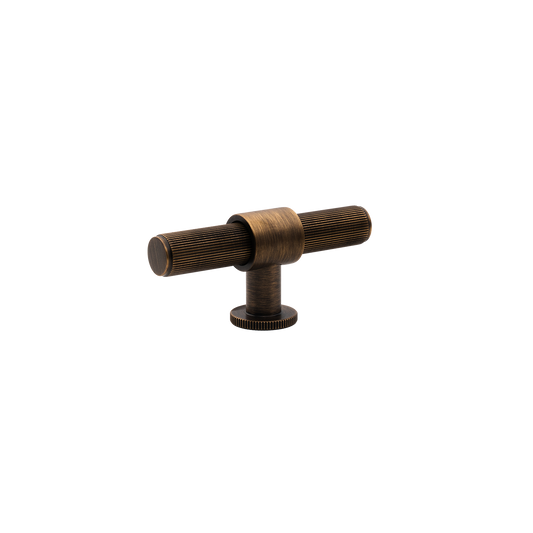 Momo Belgravia Lined T Knob Solid Brass 82mm in Bronze
