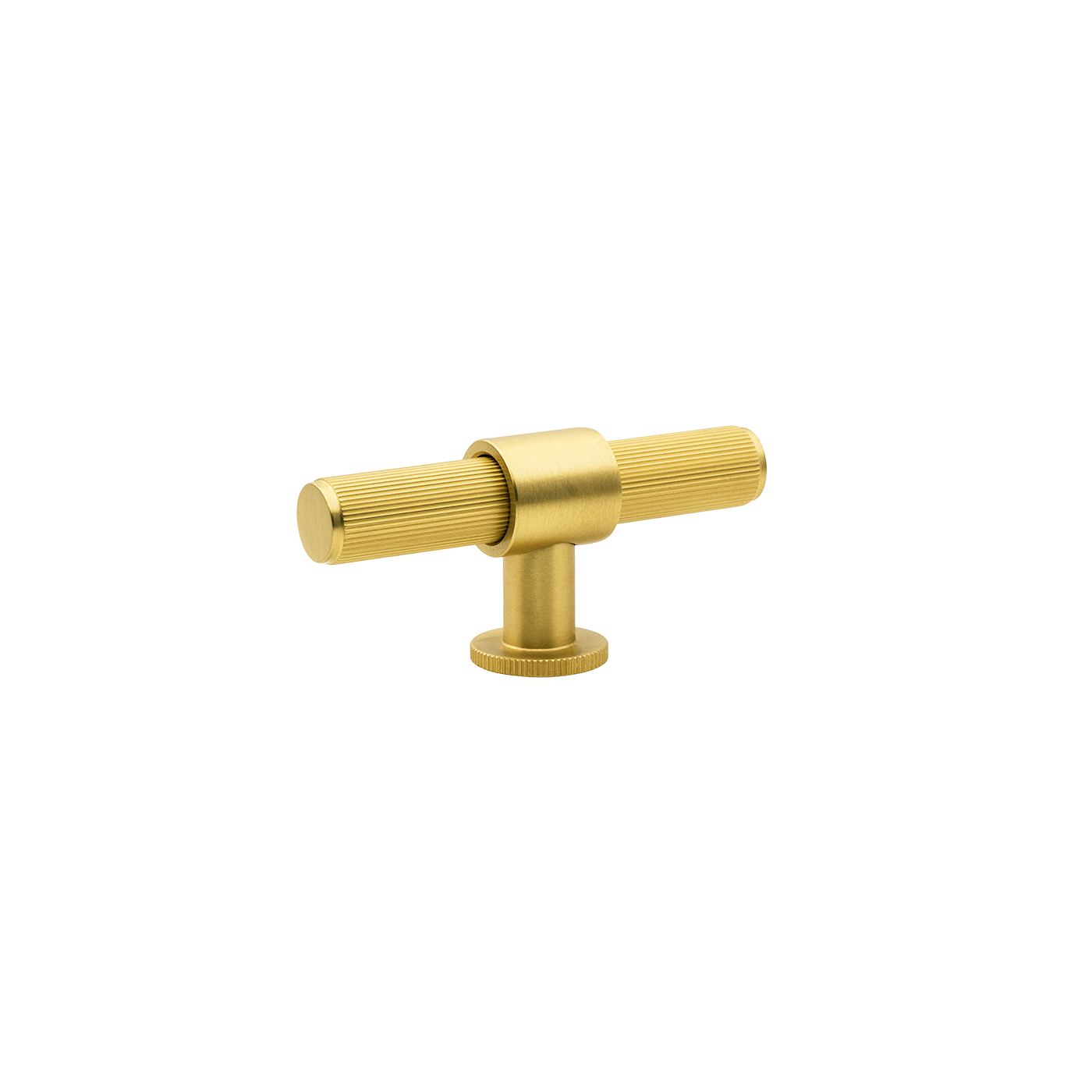 Momo Belgravia Lined T Knob Solid Brass 82mm in Brushed Satin Brass