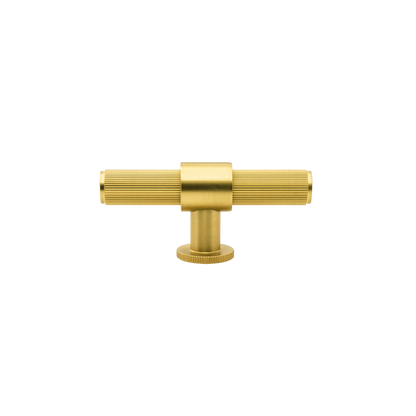 Momo Belgravia Lined T Knob Solid Brass 82mm in Brushed Satin Brass (1)