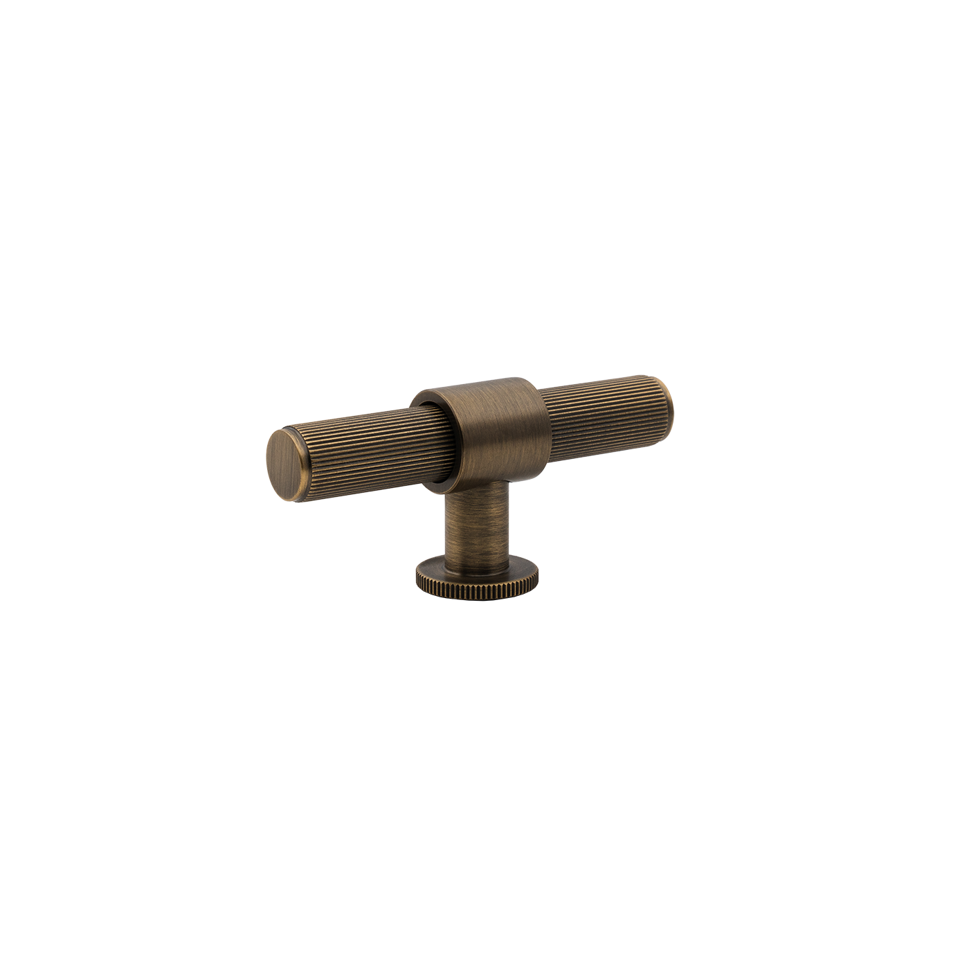 Momo Belgravia Lined T Knob Solid Brass 82mm in Dark Brushed Brass