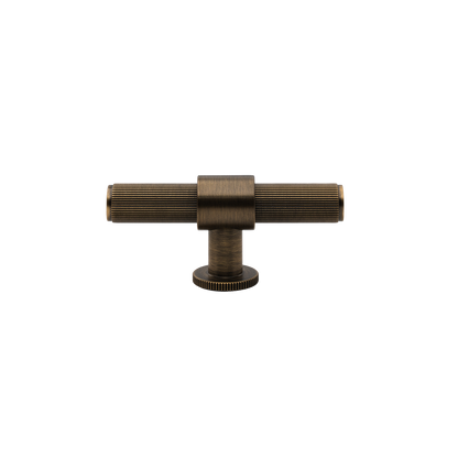 Momo Belgravia Lined T Knob Solid Brass 82mm in Dark Brushed Brass (1)