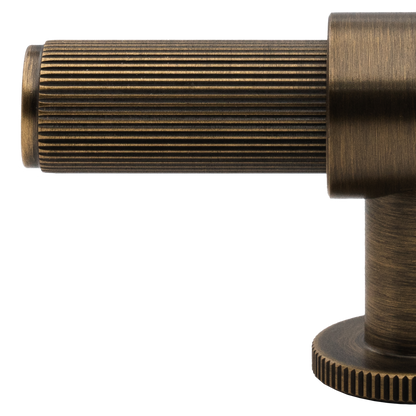 Momo Belgravia Lined T Knob Solid Brass 82mm in Dark Brushed Brass (2)