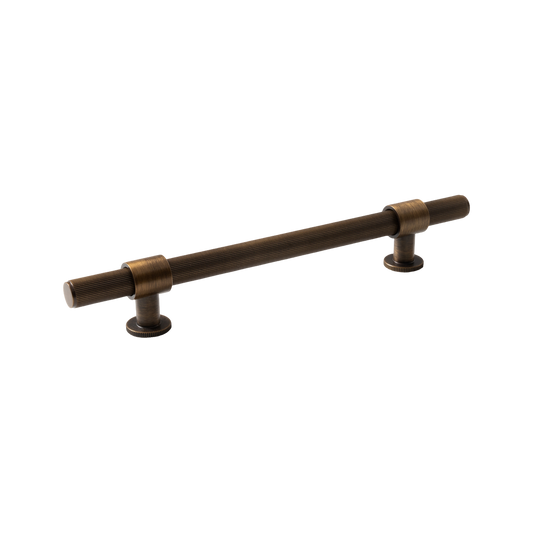 Momo Belgravia Lined Bar Pull Solid Brass 160mm in Bronze