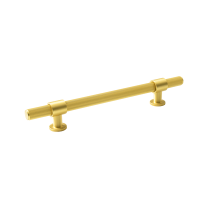Momo Belgravia Lined Bar Pull Solid Brass 160mm in Brushed Satin Brass
