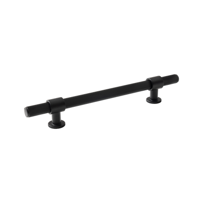 Momo Belgravia Lined Bar Pull Solid Brass 160mm in Matt Black